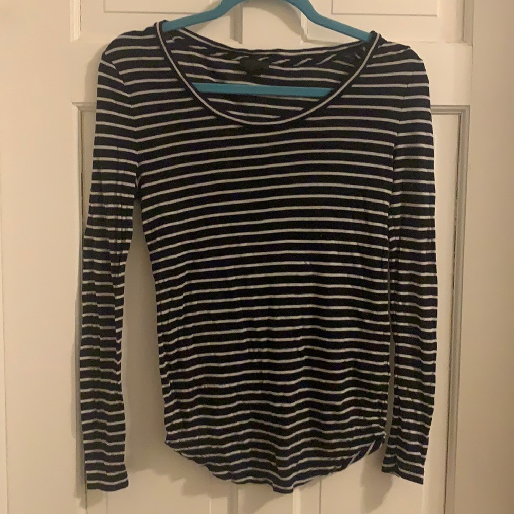 J.Crew Lightweight Navy/White Striped Shirt